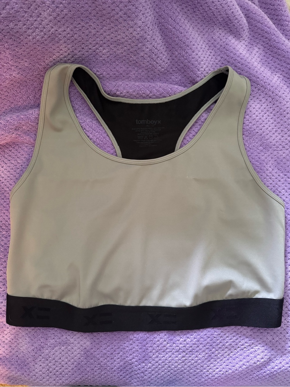 TomboyX Grey Racerback Sports Bra